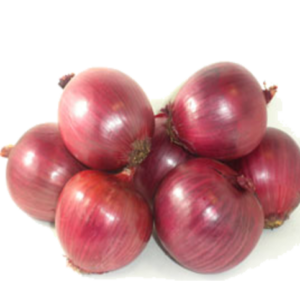 Unpeeled Red Onions